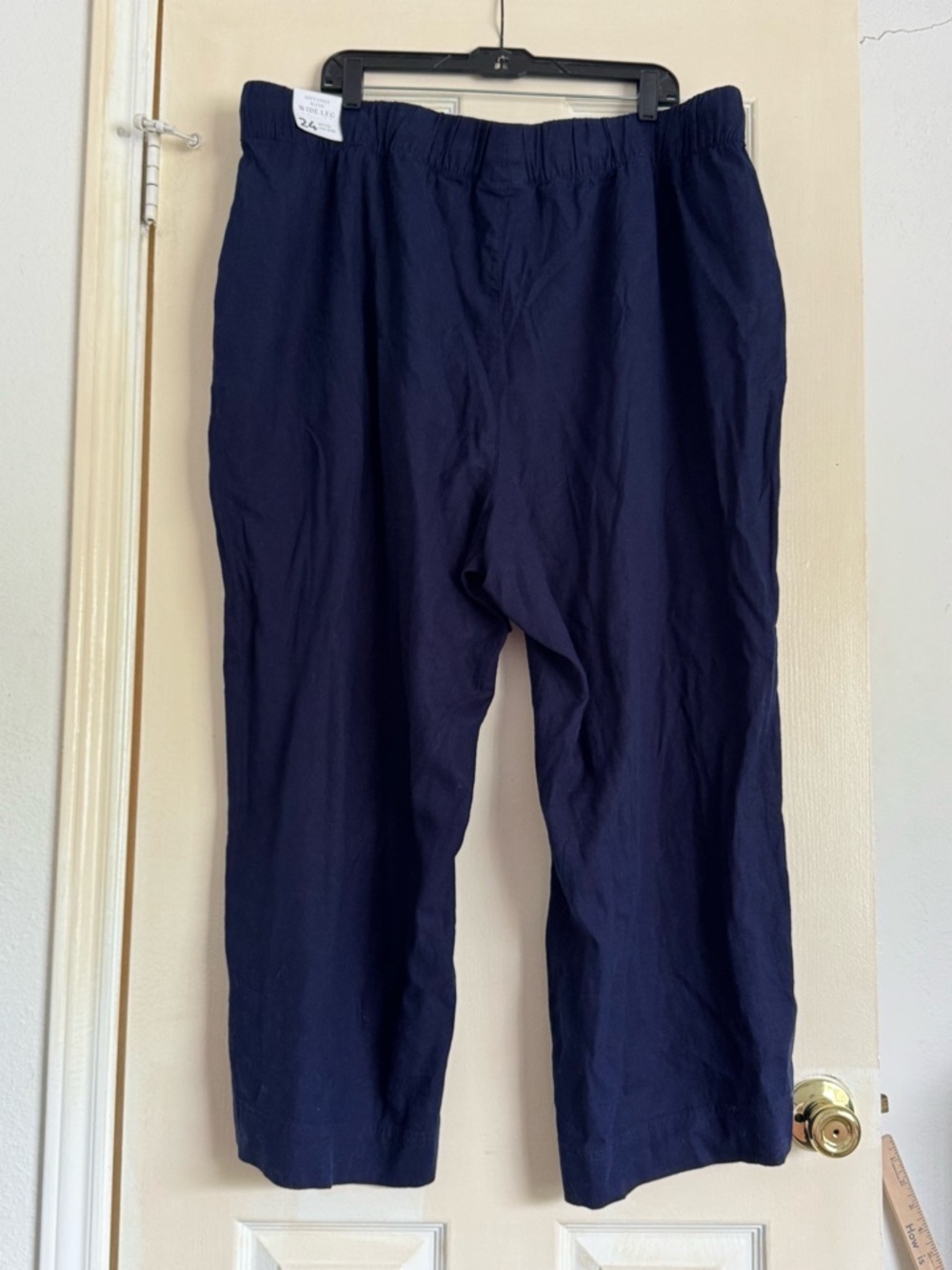 Lane Bryant women’s Navy elastic drawstring Linen Pants